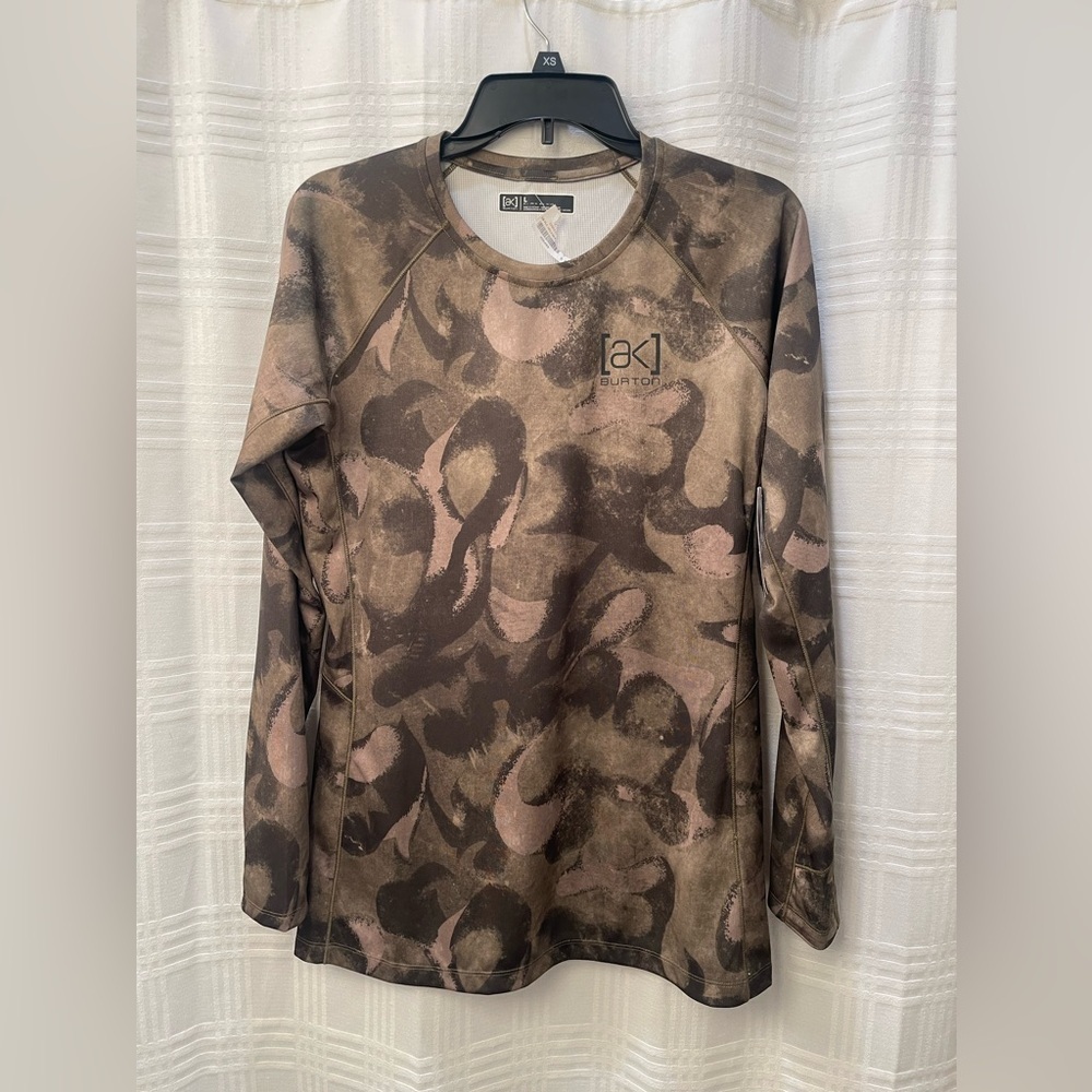 Burton AK helium crew long sleeve base layer victor camo